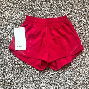 RARE Dark Red Lululemon Hotty Hots 4”